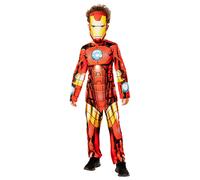 (7-8 Years, Red/Gold) Iron Man Boys Green Collection Costume