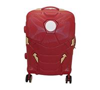 Iron Man Cabin Case Carry On Luggage with LED Light| Standard Travel Suitcase | Pretty Blush Red| Portable Hand Carry | 4 Wheels | Hardshell | Lightweight | Durable ABS|Secure with Combination Lock