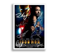 Iron Man Cast Signed Movie Poster Autograph A4 Photo Print Framed Memorabilia Gift 2008 Marvel Film (A4 POSTER ONLY)