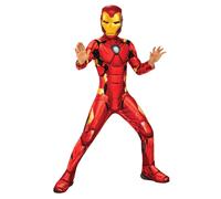 Iron Man Costume Boys Licensed Marvel Superhero Fancy Dress Outfit + Mask