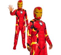 Iron Man Costume Mens Marvel Fancy Dress Outfit + Mask Superhero