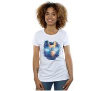 Iron Man Distressed Head Cotton T-Shirt Marvel White S