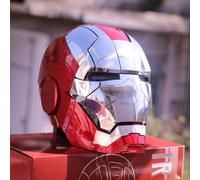 Iron Man Helmet Mk5 Electric Voice Activated Control Wearable Mask 1:1 Automatic Opening Closing Model Figure Adult Toy Gift 4piece ear light B