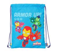 Iron Man - Junior Flat Bag Backpack, Ideal for Children of Different Ages, Comfortable and Versatile, Quality and Resistance, 26 x 34 cm