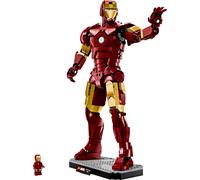 LEGO | Marvel Iron Man Mark 3 Collectors' Edition Figure - Avengers Display Model Kit for Adults - incl. a Minifigure & Arc Reactor - Collectible Gift for Fans - 76344