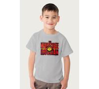 Iron Man Marvel The Invincible Chest Piece Text Marvel T-Shirt in Mid Grey | Size: 9-11 Years Iron Man Mid Grey 9-11 Years