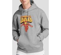 Iron Man Men's Father's Day Invicible Dad Flight Hoodie Light Grey | Size: Small Iron Man Light Grey S