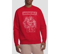 Iron Man Men's Father's Day Invincible Dad Sweatshirt Red | Size: Medium Iron Man Red M