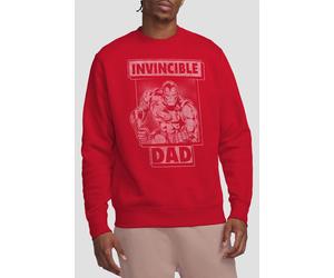 Iron Man Men's Father's Day Invincible Dad Sweatshirt Red | Size: Small Iron Man Red S