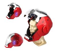 Iron-Man MK 5 Wearable Electronic Helmet with Voice & Remote Control, LED Eyes & Sound Effects - Perfect Superhero Cosplay, Movie Prop, and Collectible for Adults - Ideal Gift for Halloween，Christmas