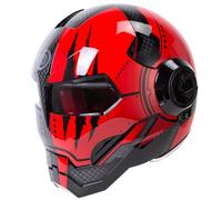 Iron Man Motorbike Flip Helmets One-piece Modular Motorcycle Helmet Adult Men and Women Ventilated Noise-reducing Safety M/57-58cm