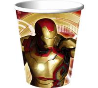 Iron Man Paper Disposable Cup (Pack Of 8) Red/gold (One Size)