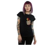 Iron Man Tattoo Journey Breast Print Cotton T-Shirt Marvel Black XL