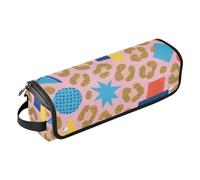 Iron Mat Hair Tool Travel Bag, Waterproof Flat Curling Iron, Travel Organizer for Curling Iron, Straightener, Flat Hair Dryer, Modern Leopard Print Pop Art Case