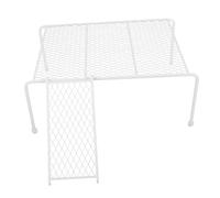 Iron Mesh Rack Hollow Chicken Coop Stand-Multi Functional Feeding and Resting Space Saving Iron Wire Play Stand-for Small Poultry Exercise (White)