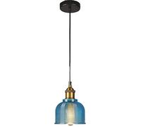 Iron Metal Ceiling Hanging Lighting Vintage Grid Glass Pendant Light Fixture E27 Light Source Indoor Decoration Home Lighting Chandelier for Kitchen Island Dining Rooms
