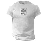 Iron Mike T Shirt Gym Clothing Bodybuilding Training Workout Exercise Tyson Boxing MMA Top - Black Print (UK, Alpha, M, Regular, Regular, Grey)