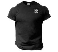 Iron Mike T Shirt Pocket Gym Clothing Bodybuilding Training Workout Exercise Tyson Boxing MMA Gymwear Top (UK, Alpha, S, Regular, Regular, Charcoal)
