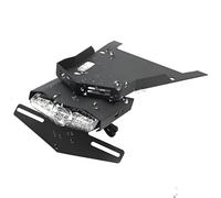 Iron Motorcycle Rear Fender Eliminator with LED Light, Black Rear Short Tail Tidy License Plate Holder Compatible with BMW R NINE T - Reduces Wind Resistance & Tail Vibration (Color:White)