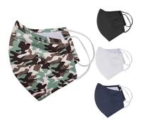 Iron Mountain 5 Pack 3 Layer Polyester Cotton Nano Mesh 30 x Washable Face Mask, Camo
