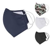 Iron Mountain 5 Pack 3 Layer Polyester Cotton Nano Mesh 30 x Washable Face Mask, Navy