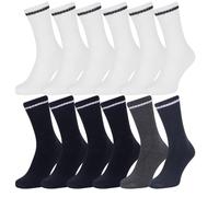Iron Mountain IMSCK222 Mens Multipack Recycled Cotton Soft Touch Sports Socks (12 Pairs), Multicolor, One Size