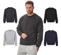 Iron Mountain IMSWT205 Men's Reclaimed Yarn Anti Pil Top Jumper Pullover Sweater Crew Neck Soft Fleece Sweatshirt, Charcoal Marl, 4XL