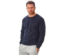 Iron Mountain IMSWT205 Men's Reclaimed Yarn Anti Pil Top Jumper Pullover Sweater Crew Neck Soft Fleece Sweatshirt, Navy, M