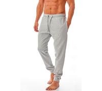 Iron Mountain Mens Joggers - Fleece Jogging Bottoms for Men, Lightweight Cuffed Sweatpants with Drawstring Waist, Casual Gym & Lounge Tracksuit Bottoms (Light Grey Marl, M)
