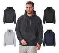 Iron Mountain Men's Fleece Hoodie with Kangaroo Pocket Workwear Warm Soft Pullover Cotton Blend Lightweight Durable Winter Hooded Sweatshirt for Men Casual Wear (Charcoal Marl, 3XL)