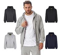 Iron Mountain Workwear Mens Zip Up Hooded Hoodie, Light Grey, 2Xl