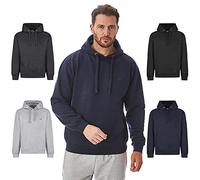 Iron Mountain Mens Soft Fleece Pullover Hooded Hoodie, Reclaimed Yarn Eco Friendly Top, Navy, 2X-Large