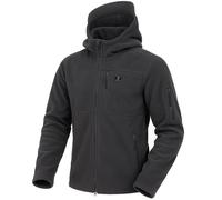 Iron Mountain Men's Hooded Technical Fleece Full Zip Jacket Windproof Outdoor Fleece Hoodie, Charcoal Marl, 3XL