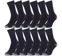 Iron Mountain Workwear Mens Work Socks, Black, One Size (12 Pairs)
