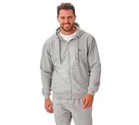 Iron Mountain Men’s Full Zip Hoodie with Fleece Lining Cotton Blend Zip Up Hooded Sweatshirt with Kangaroo Pocket Workwear Hoodie (Light Grey Marl, L)
