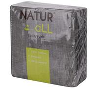 Iron Mountain NaturAll pack of 50 Biodegradable Compostable Sustainable Cotton Napkins, Dark Grey, One Size