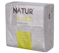 Iron Mountain NaturAll pack of 50 Biodegradable Compostable Sustainable Cotton Napkins, Silver, One Size