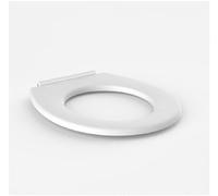 Iron Mountain Toilet Seat with Hinges Stainless Steel Without Lid, Set of 1, White, 56.022.01.. 0000