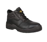 Iron Mountain Unisex Workwear Steel Toecap & Midsole S3 SRC Leather Safety Ankle Boot, Black, UK 3 / EU 36