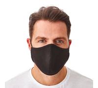 Iron Mountain Workwear 3-Layer Reusable Antibacterial Face Covering, Black (5 Pack)