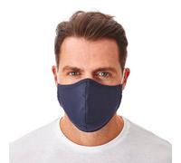 Iron Mountain Workwear 3-Layer Reusable Antibacterial Face Covering, Navy (5 Pack)