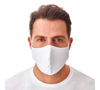Iron Mountain Workwear 3-Layer Reusable Antibacterial Face Covering, White (5 Pack)