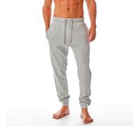 Iron Mountain Men's Jogging Bottoms Reclaimed Yarn Sweatpants Comfortable Jog Pants, Light Grey Marl, L