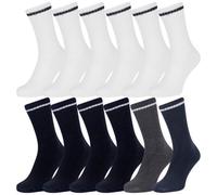 Iron Mountain IMSCK222 Mens Multipack Recycled Cotton Soft Touch Sports Socks (12 Pairs), Multicolor, One Size