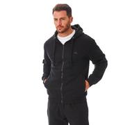 Iron Mountain Mens Reclaimed Yarn Eco Friendly Anti Pil Soft Fleece Flexible Comfortable Workwear Zip Hooded Hoodie Top Sweatshirt, Black, Large