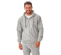 Iron Mountain Mens Reclaimed Yarn Eco Friendly Anti Pil Soft Fleece Flexible Comfortable Workwear Zip Hooded Hoodie Top Sweatshirt, Light Grey Marl, 2X-Large