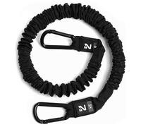 Iron Neck Resistance Band, 50 lb Exercise Band with Steel Carabiners for Neck Training, Strength Workouts, Stretching, and Rehab