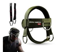 Iron Neck, Versatile Neck Exerciser, Strengthener and Trainer with Adjustable Head and Chin Strap, Portable Head Harness for Weight Lifting, Home and Gym Use. Boxing, MMA
