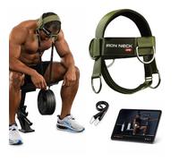 Iron Neck, Versatile Neck Exerciser, Strengthener and Trainer with Adjustable Head and Chin Strap, Portable Head Harness for Weight Lifting, Home and Gym Use. Boxing, MMA