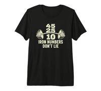 Iron Numbers Don’t Lie Strength Training Motivation Premium T-Shirt